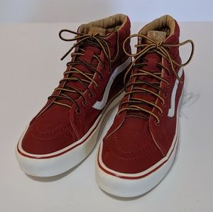 Vans Brick Red Sk8-Hi High Top Sneakers Skate 9.5